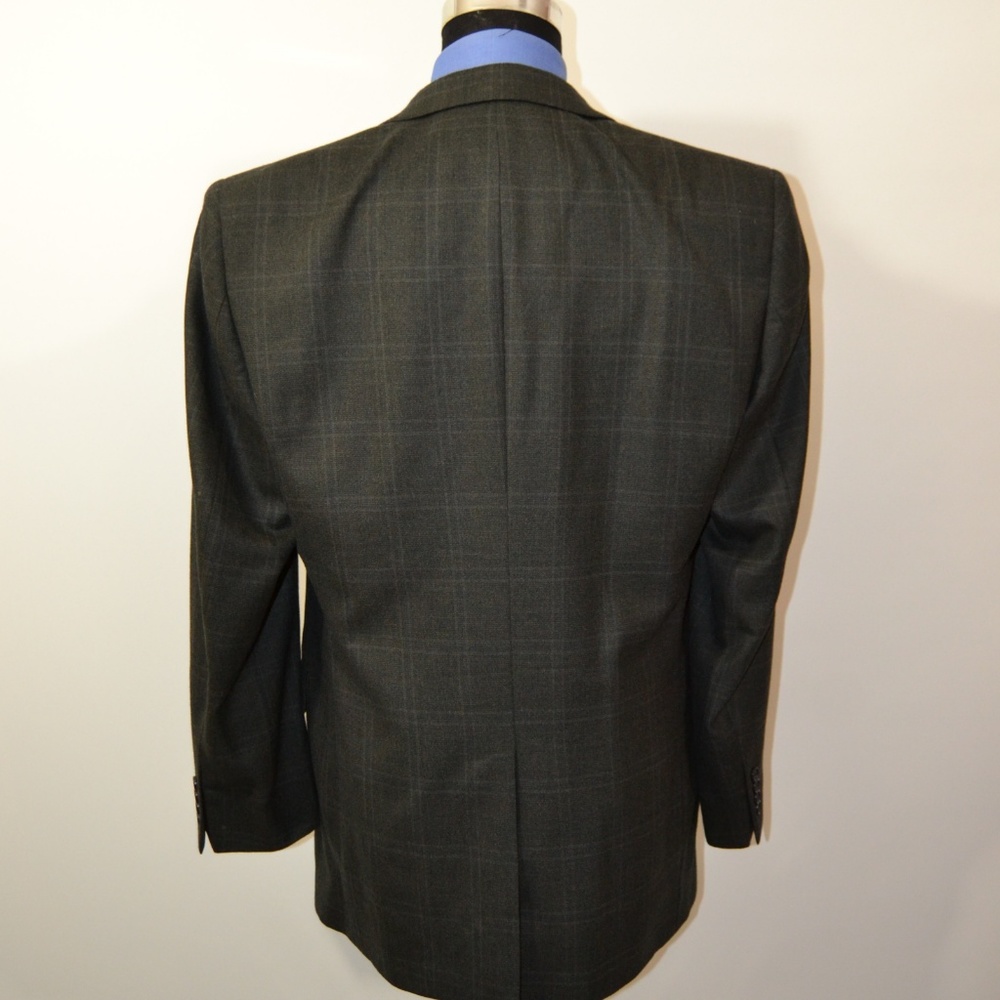 Jos A Bank 42L Sport Coat Blazer Suit Jacket Dark - Picture 4 of 8